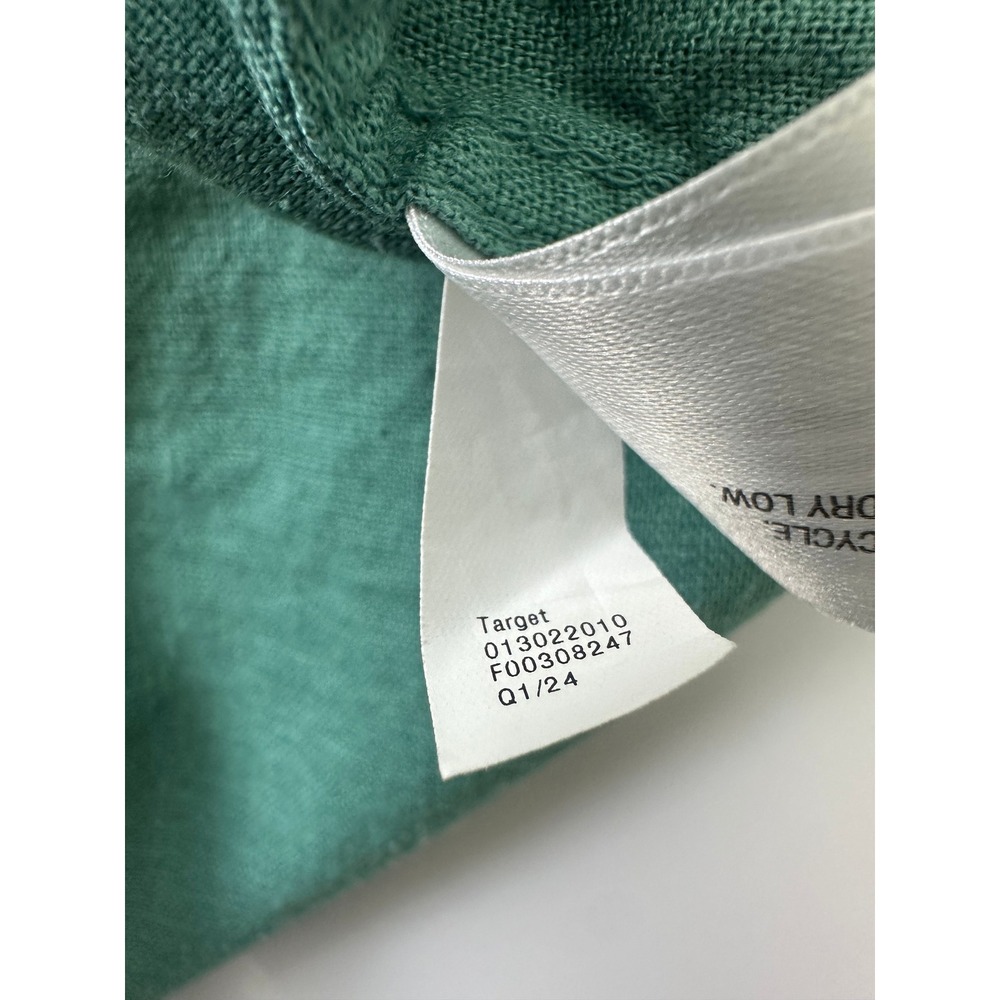 Universal Thread Button Down Green Linen Blend Relaxed Fit Long Sleeve Women XL - Picture 13 of 13